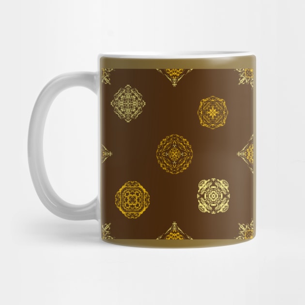 Vintage Floral pattern in brown by Kcinnik